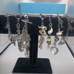 7ct Assorted Charm Fashion 7.5" Bracelets BUNDLE